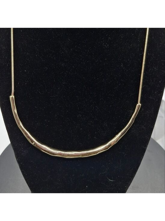 None Jewelry - Necklace Goldtone hammered texture #2